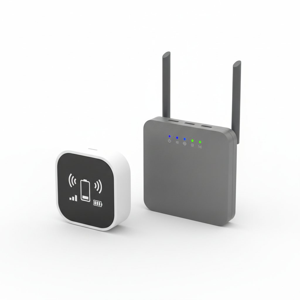 Deux routeurs 4G portables cote a cote montrant des formats differents